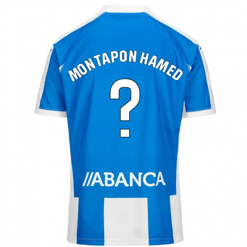 Danxen Bambino Maglia Fadil Montapon Hamed #0 Blu Bianco Kit Gara Home 2024/25 Maglietta