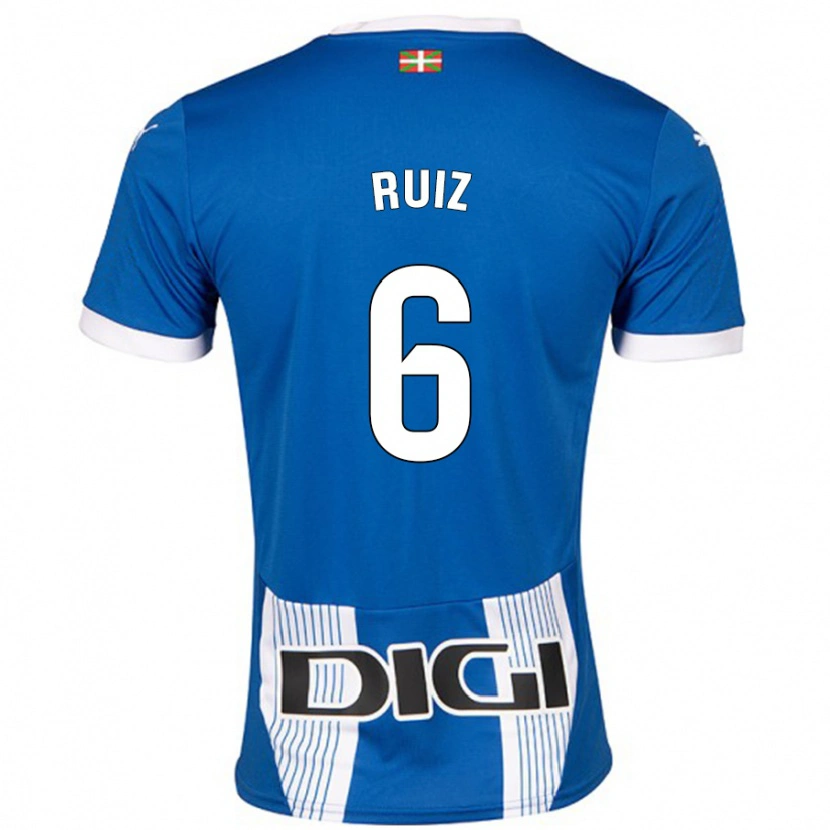 Danxen Bambino Maglia Markel Ruiz #6 Blu Kit Gara Home 2024/25 Maglietta
