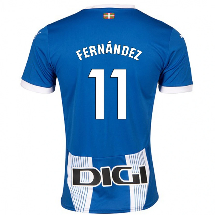 Danxen Bambino Maglia Imanol Fernández #11 Blu Kit Gara Home 2024/25 Maglietta