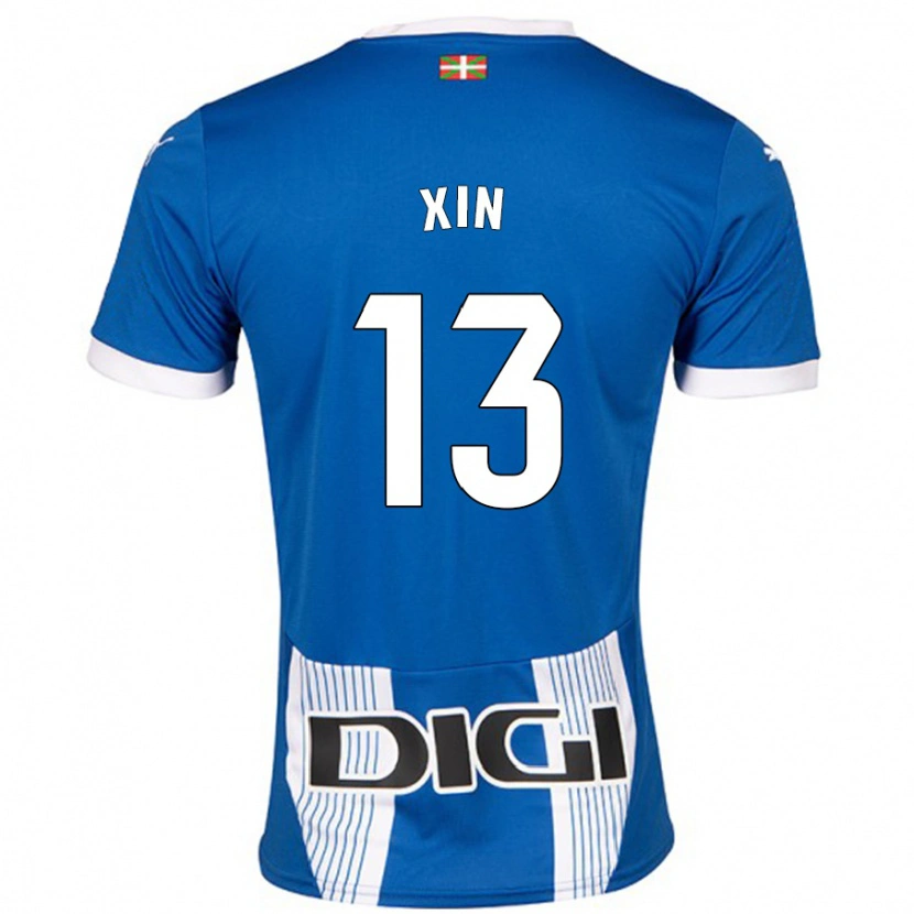 Danxen Bambino Maglia Jana Xin #13 Blu Kit Gara Home 2024/25 Maglietta