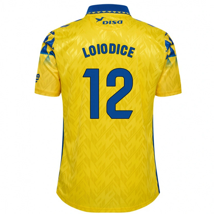Danxen Bambino Maglia Enzo Loiodice #12 Giallo Blu Kit Gara Home 2024/25 Maglietta