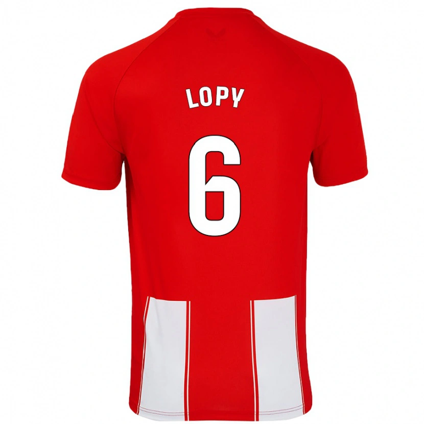 Danxen Bambino Maglia Dion Lopy #6 Rosso Bianco Kit Gara Home 2024/25 Maglietta