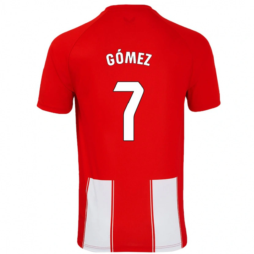 Danxen Bambino Maglia Valen Gómez #7 Rosso Bianco Kit Gara Home 2024/25 Maglietta