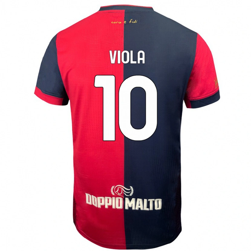 Danxen Bambino Maglia Nicolas Viola #10 Rosso Blu Più Scuro Kit Gara Home 2024/25 Maglietta