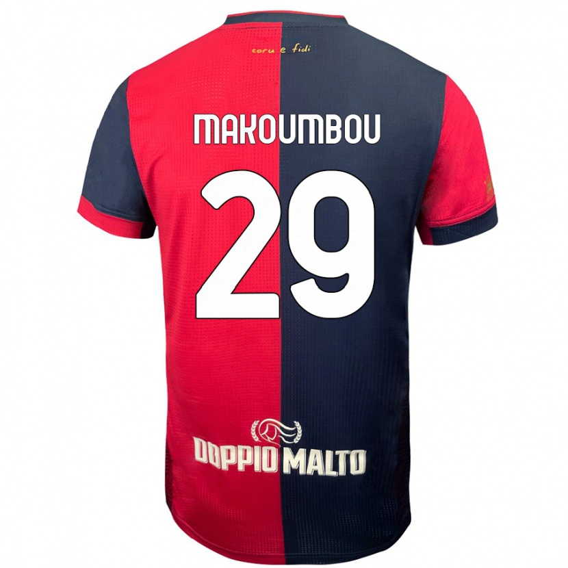Danxen Bambino Maglia Antoine Makoumbou #29 Rosso Blu Più Scuro Kit Gara Home 2024/25 Maglietta