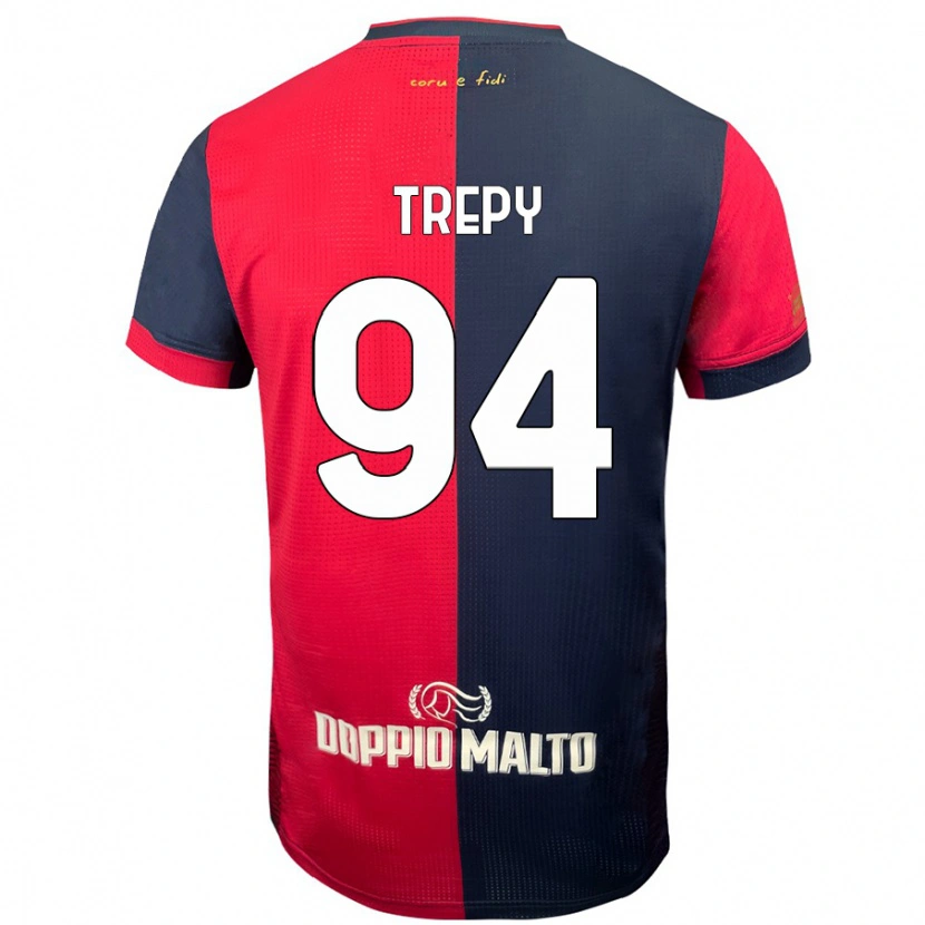 Danxen Bambino Maglia Yael Trepy #94 Rosso Blu Più Scuro Kit Gara Home 2024/25 Maglietta