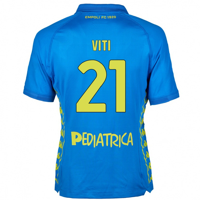 Danxen Bambino Maglia Mattia Viti #21 Blu Kit Gara Home 2024/25 Maglietta