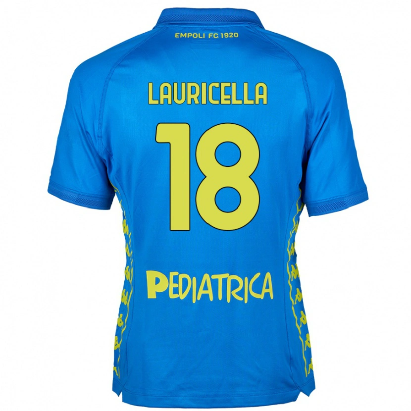 Danxen Bambino Maglia Giovanni Lauricella #18 Blu Kit Gara Home 2024/25 Maglietta