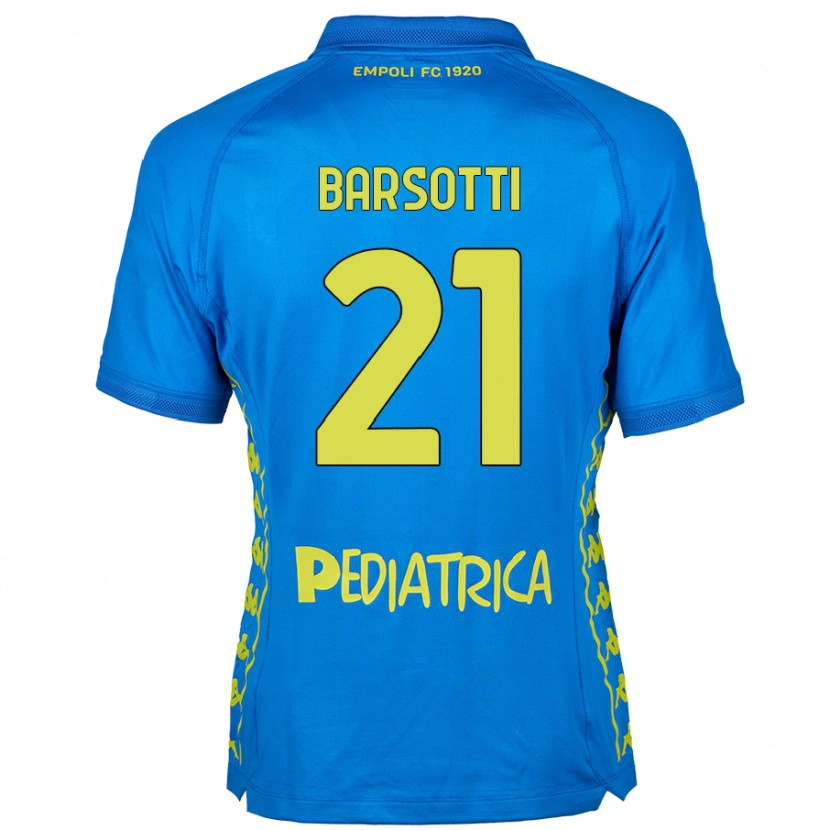 Danxen Bambino Maglia Leonardo Barsotti #21 Blu Kit Gara Home 2024/25 Maglietta