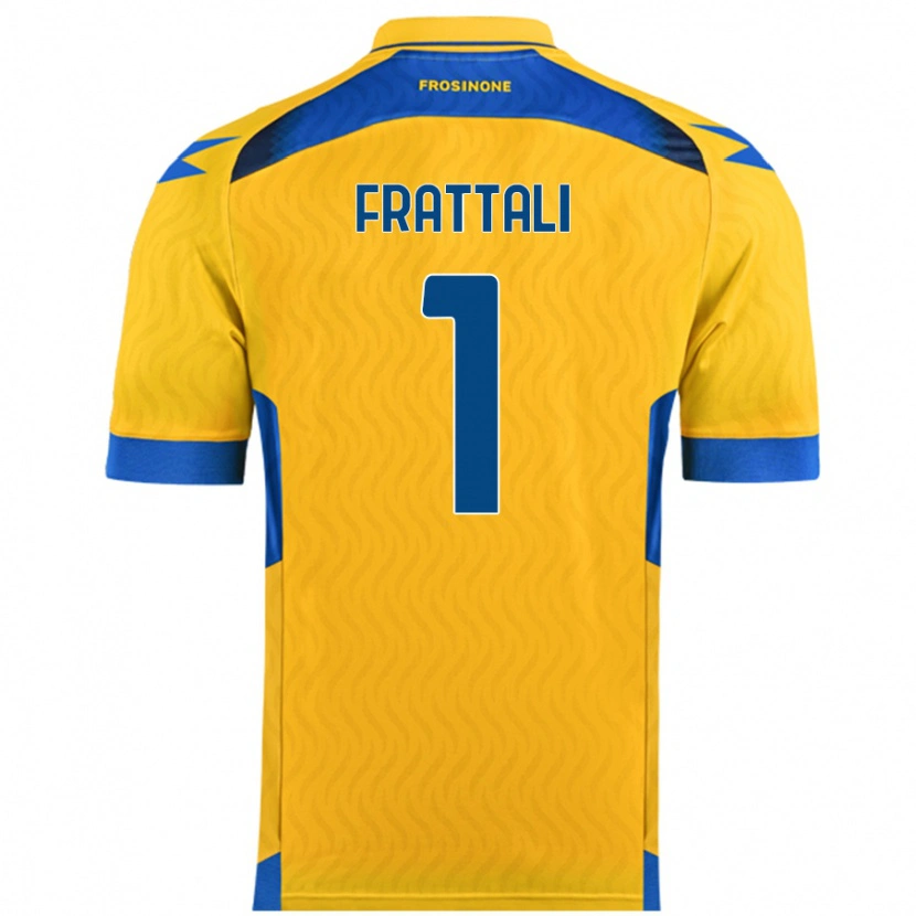 Danxen Bambino Maglia Pierluigi Frattali #1 Giallo Kit Gara Home 2024/25 Maglietta