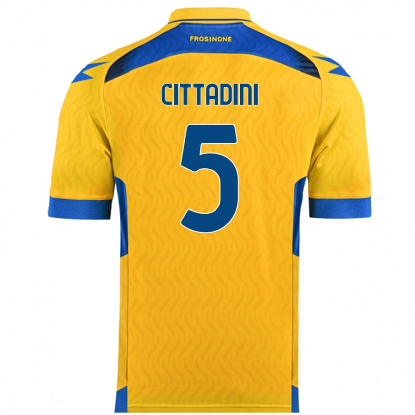 Danxen Bambino Maglia Giorgio Cittadini #5 Giallo Kit Gara Home 2024/25 Maglietta
