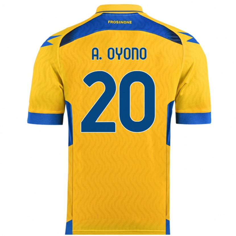 Danxen Bambino Maglia Anthony Oyono #20 Giallo Kit Gara Home 2024/25 Maglietta