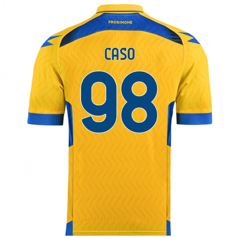 Danxen Bambino Maglia Giuseppe Caso #98 Giallo Kit Gara Home 2024/25 Maglietta