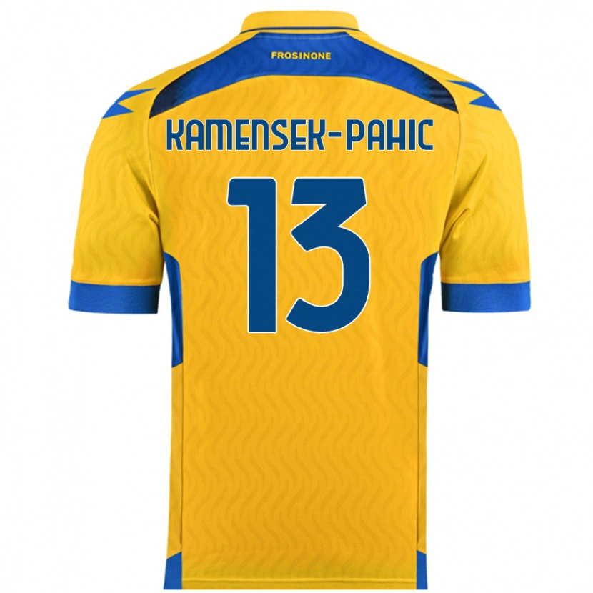 Danxen Bambino Maglia Matjaz Kamensek-Pahic #13 Giallo Kit Gara Home 2024/25 Maglietta