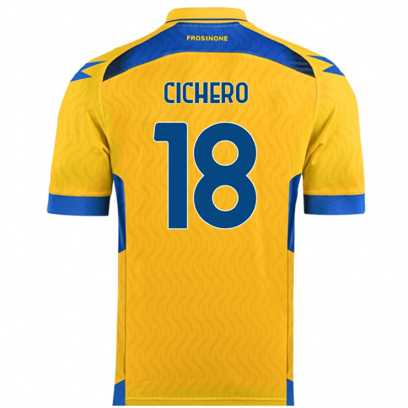 Danxen Bambino Maglia Alejandro Cichero #18 Giallo Kit Gara Home 2024/25 Maglietta