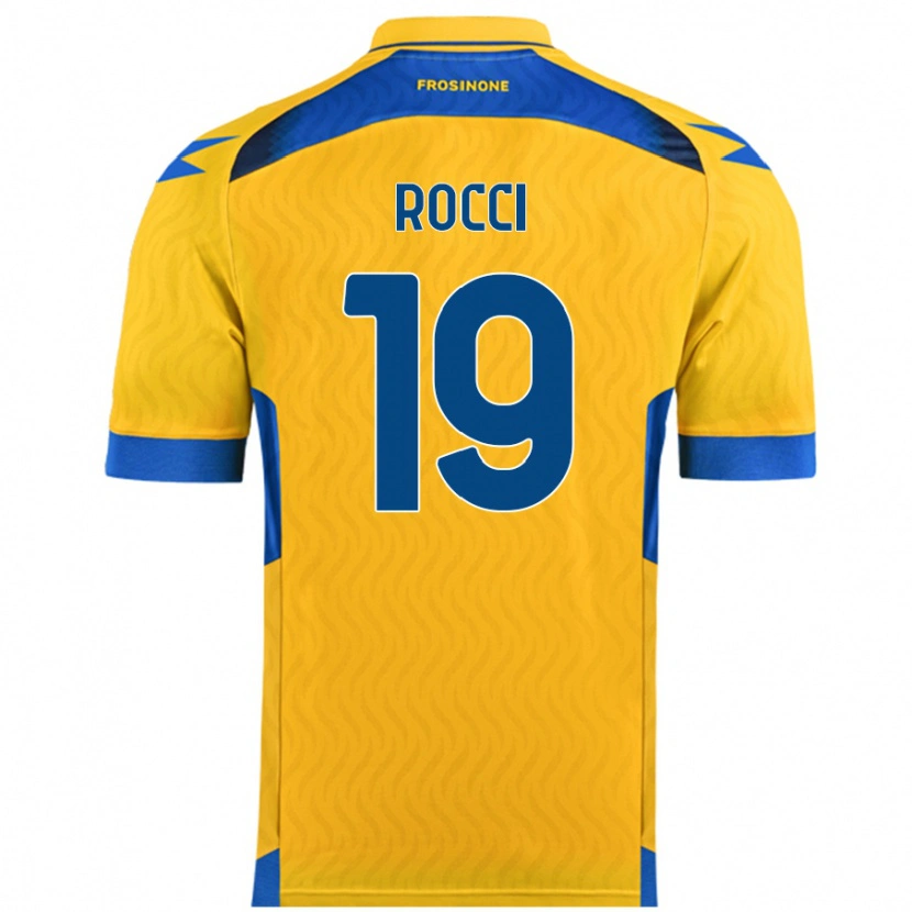Danxen Bambino Maglia Valerio Rocci #19 Giallo Kit Gara Home 2024/25 Maglietta
