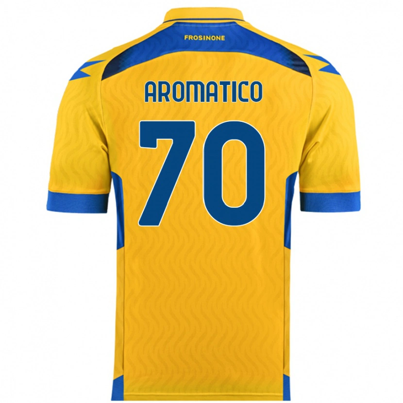 Danxen Bambino Maglia Raul Aromatico #70 Giallo Kit Gara Home 2024/25 Maglietta