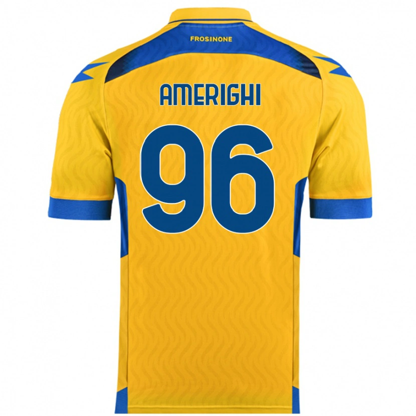 Danxen Bambino Maglia Igor Amerighi #96 Giallo Kit Gara Home 2024/25 Maglietta