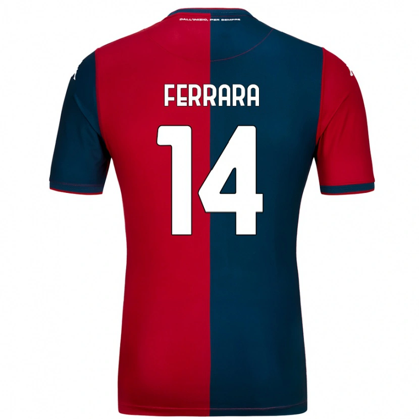 Danxen Bambino Maglia Anastasia Ferrara #14 Rosso Blu Scuro Kit Gara Home 2024/25 Maglietta