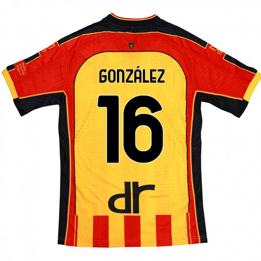 Danxen Bambino Maglia Joan González #16 Giallo Rosso Kit Gara Home 2024/25 Maglietta