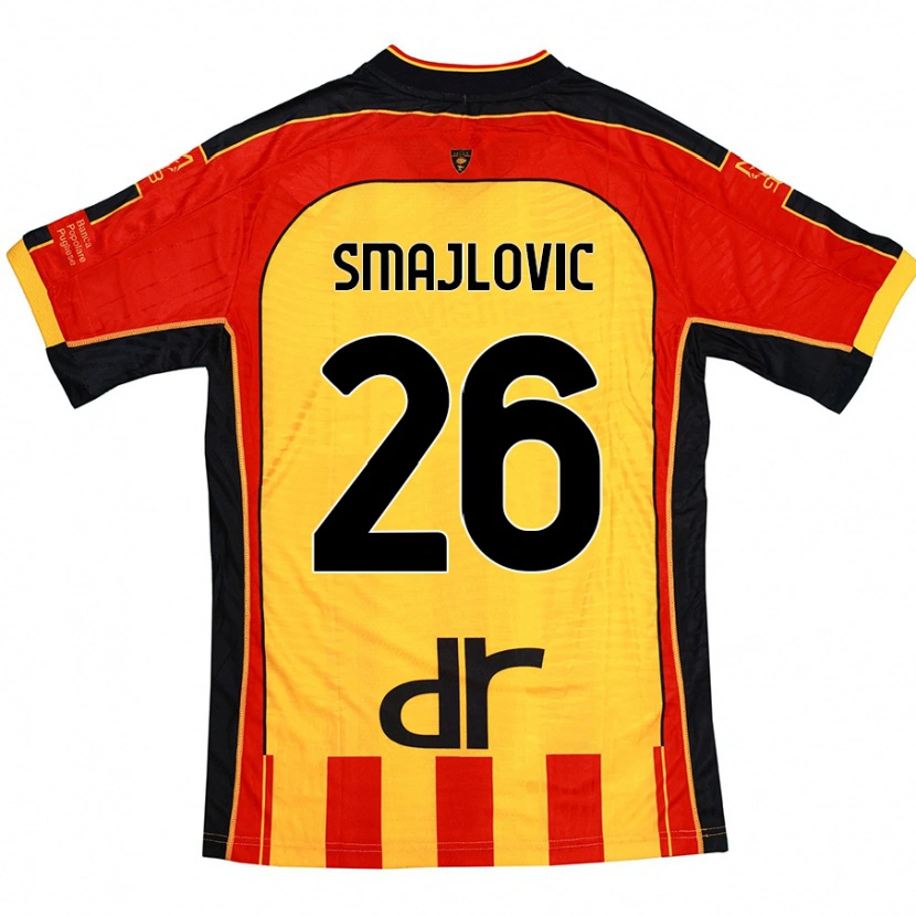 Danxen Bambino Maglia Zinedin Smajlovic #26 Giallo Rosso Kit Gara Home 2024/25 Maglietta