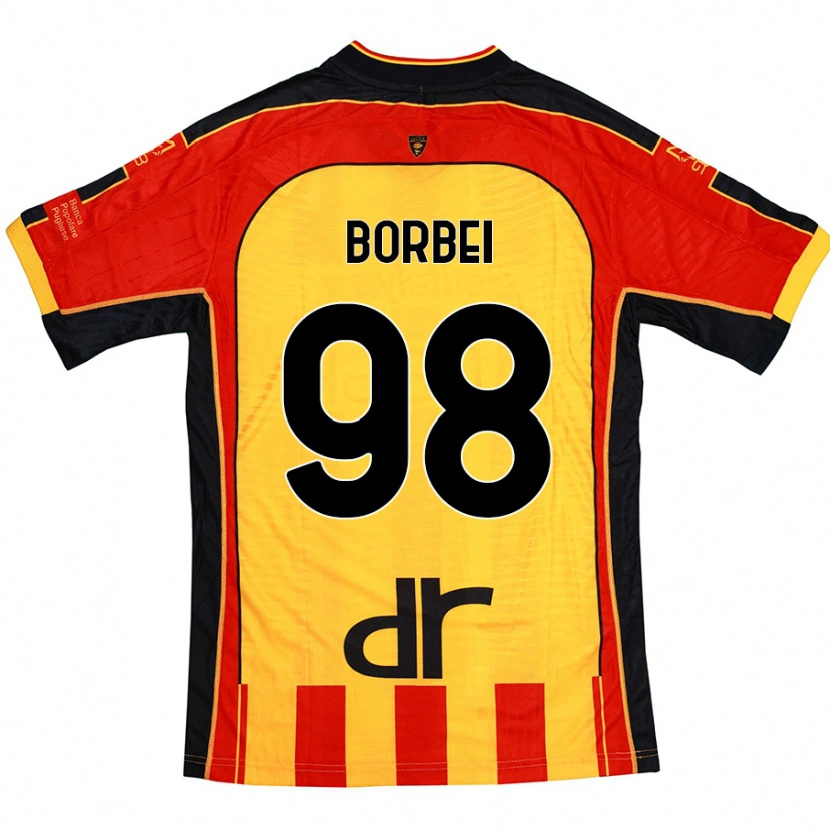 Danxen Bambino Maglia Alexandru Borbei #98 Giallo Rosso Kit Gara Home 2024/25 Maglietta