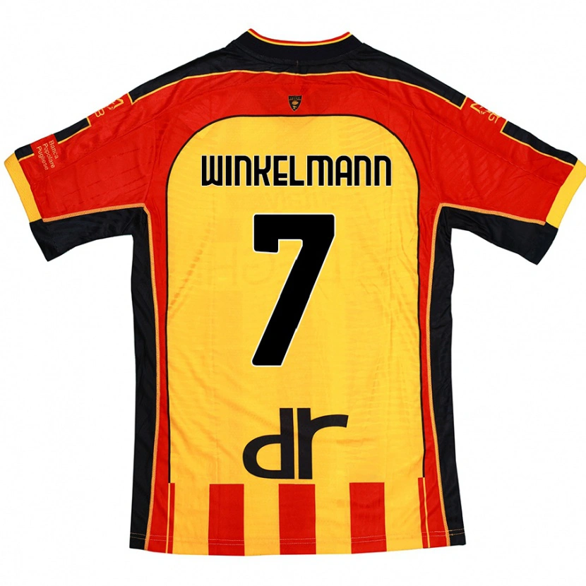 Danxen Bambino Maglia Till Winkelmann #7 Giallo Rosso Kit Gara Home 2024/25 Maglietta