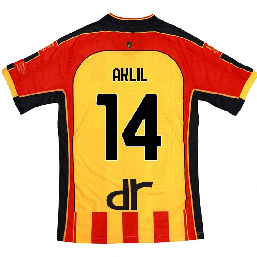 Danxen Bambino Maglia Lino Aklil #14 Giallo Rosso Kit Gara Home 2024/25 Maglietta