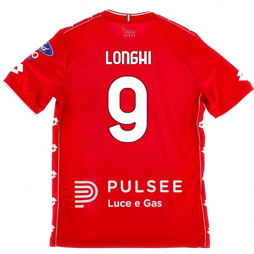 Danxen Bambino Maglia Jordan Longhi #9 Rosso Bianco Kit Gara Home 2024/25 Maglietta