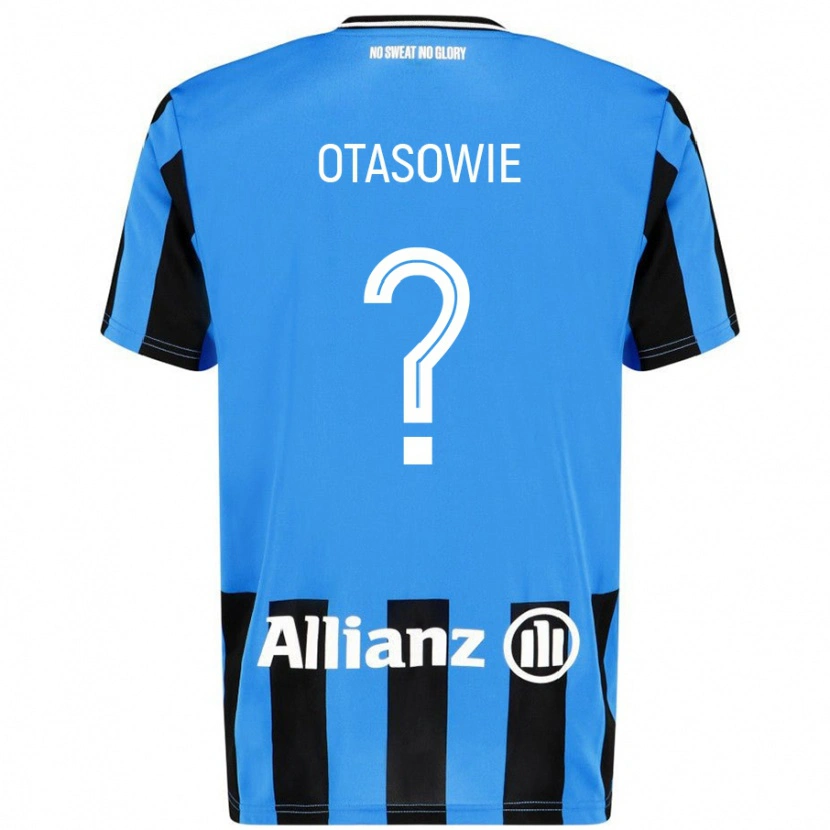 Danxen Bambino Maglia Owen Otasowie #0 Azzurro Nero Kit Gara Home 2024/25 Maglietta