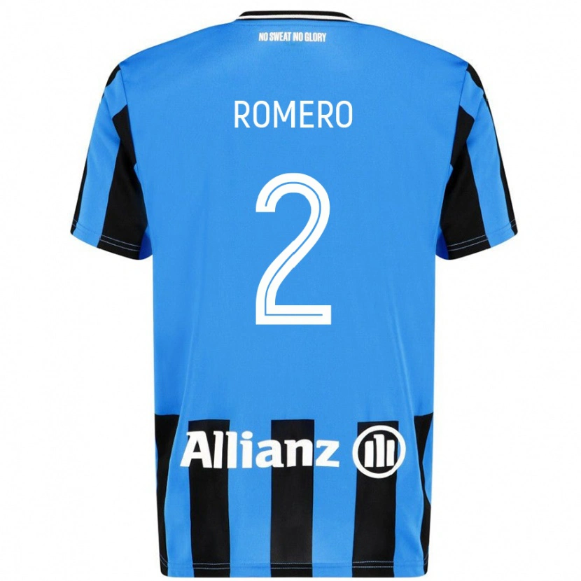 Danxen Bambino Maglia Zaid Romero #2 Azzurro Nero Kit Gara Home 2024/25 Maglietta