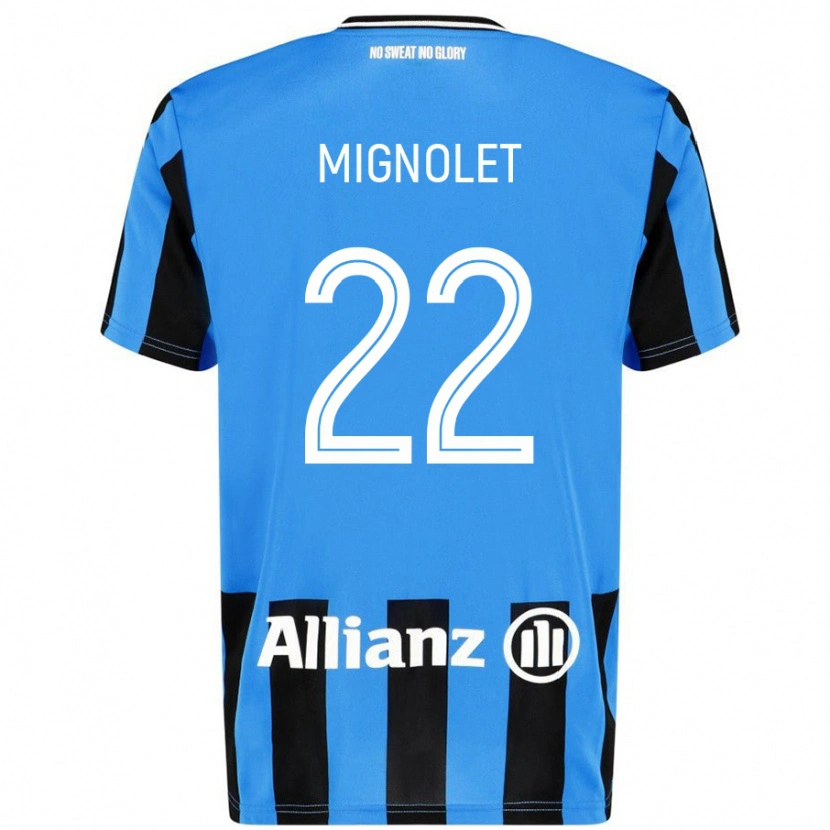 Danxen Bambino Maglia Simon Mignolet #22 Azzurro Nero Kit Gara Home 2024/25 Maglietta