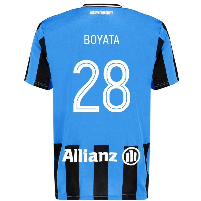 Danxen Bambino Maglia Dedryck Boyata #28 Azzurro Nero Kit Gara Home 2024/25 Maglietta