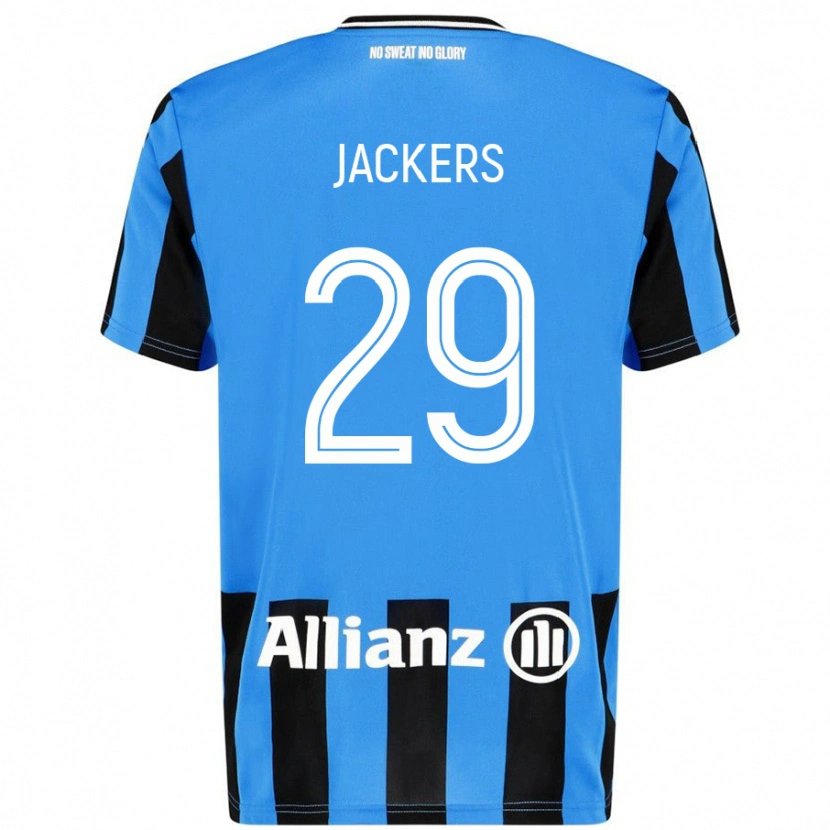 Danxen Bambino Maglia Nordin Jackers #29 Azzurro Nero Kit Gara Home 2024/25 Maglietta