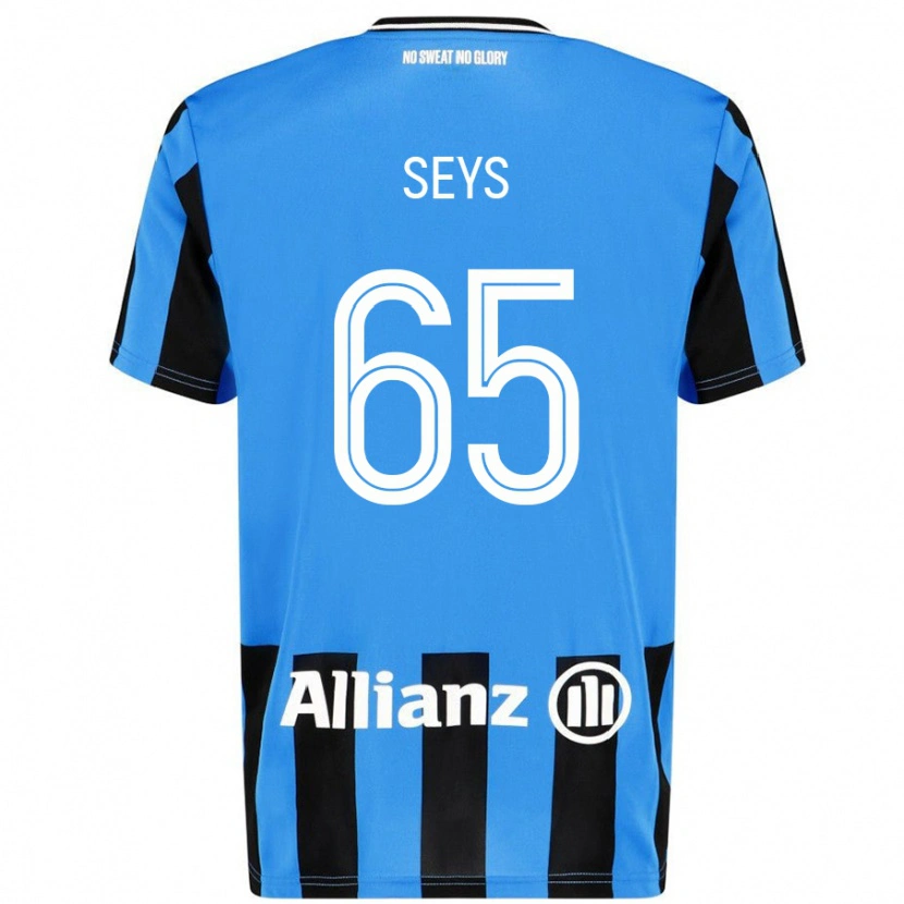 Danxen Bambino Maglia Joaquin Seys #65 Azzurro Nero Kit Gara Home 2024/25 Maglietta