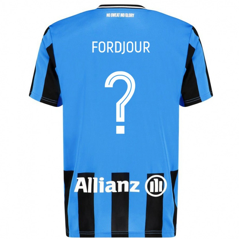 Danxen Bambino Maglia Richmond Fordjour #0 Azzurro Nero Kit Gara Home 2024/25 Maglietta
