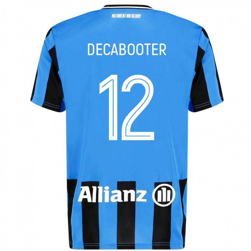 Danxen Bambino Maglia Marith Decabooter #12 Azzurro Nero Kit Gara Home 2024/25 Maglietta