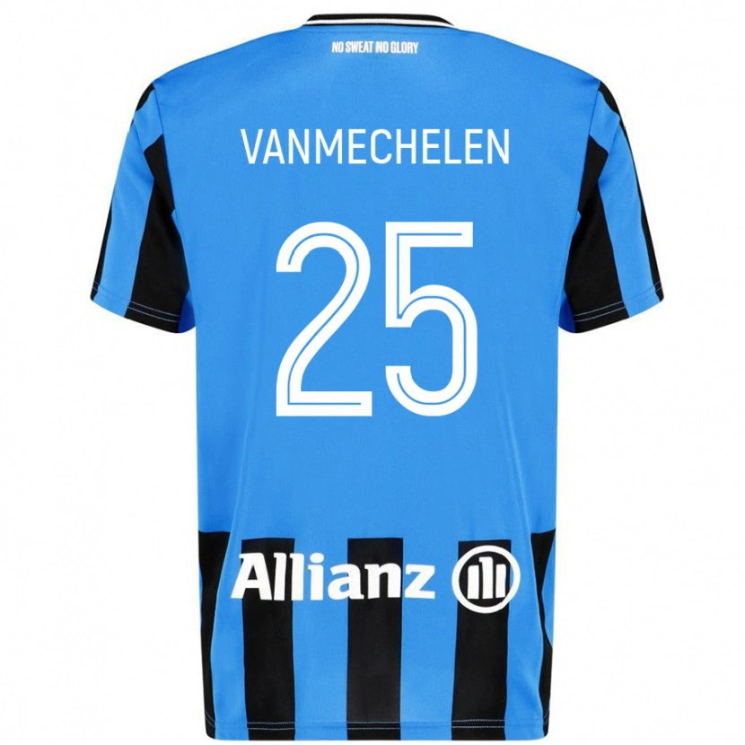 Danxen Bambino Maglia Davinia Vanmechelen #25 Azzurro Nero Kit Gara Home 2024/25 Maglietta