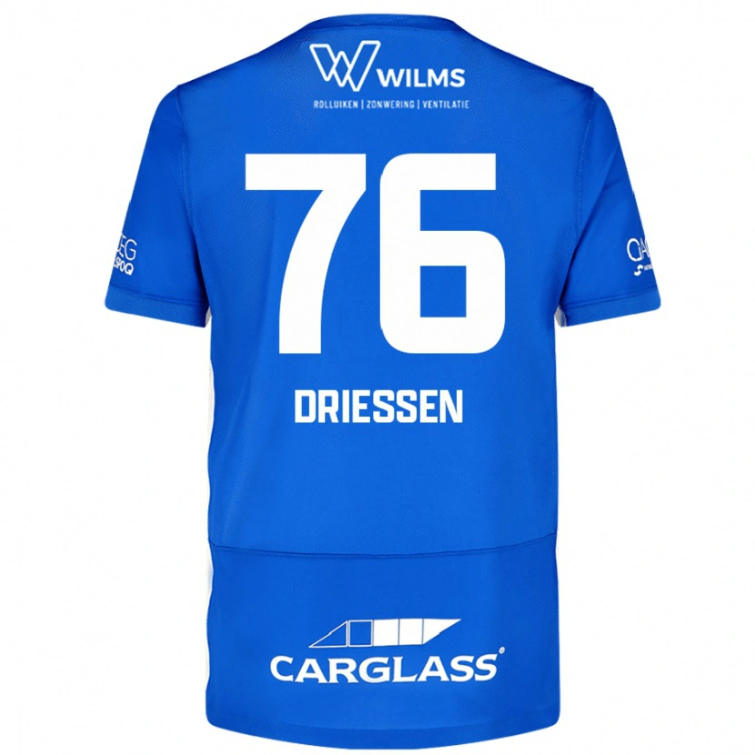Danxen Bambino Maglia Jelle Driessen #76 Blu Kit Gara Home 2024/25 Maglietta