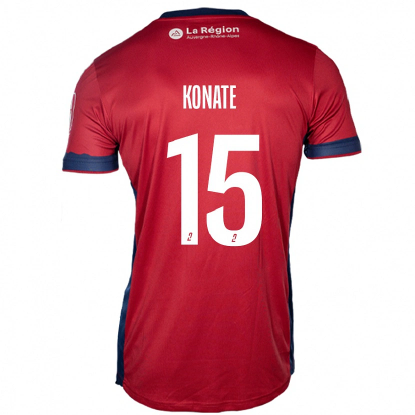 Danxen Bambino Maglia Cheick Oumar Konaté #15 Borgogna Chiaro Kit Gara Home 2024/25 Maglietta