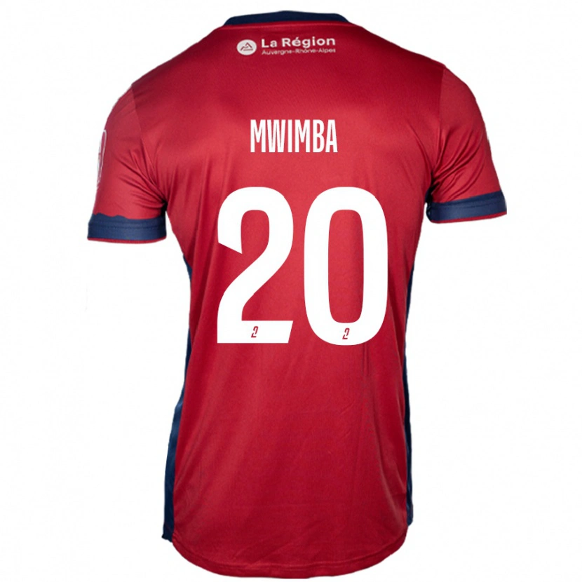 Danxen Bambino Maglia Josué Mwimba Isala #20 Borgogna Chiaro Kit Gara Home 2024/25 Maglietta