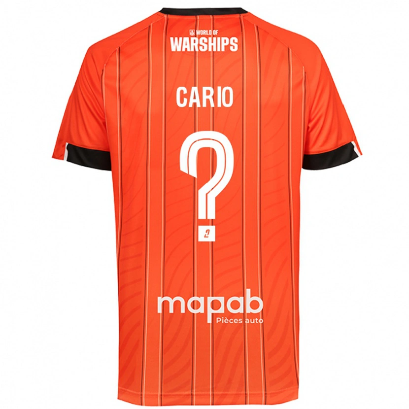 Danxen Bambino Maglia Anthony Cario #0 Arancione Kit Gara Home 2024/25 Maglietta