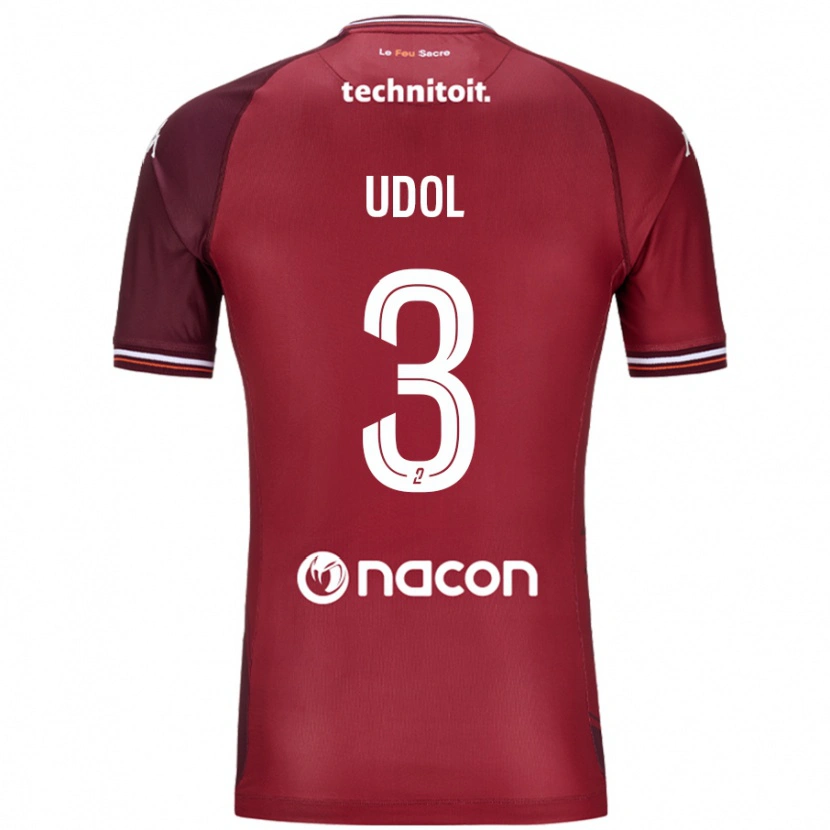 Danxen Bambino Maglia Matthieu Udol #3 Rosso Granata Kit Gara Home 2024/25 Maglietta