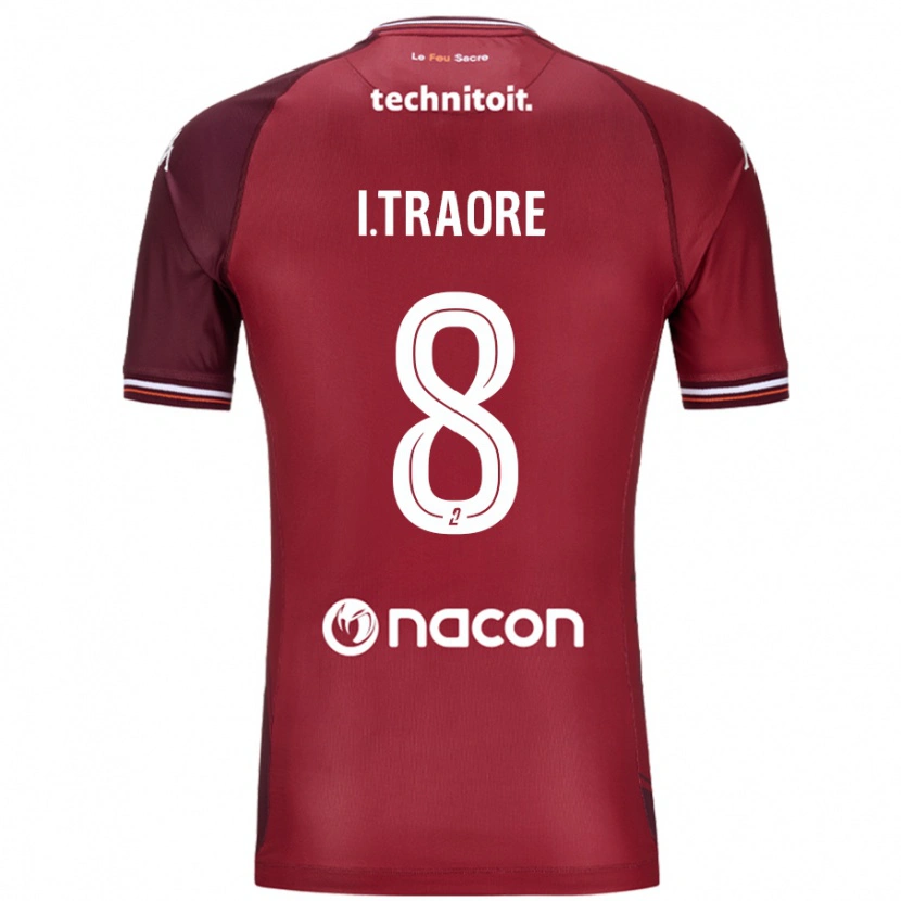 Danxen Bambino Maglia Ismaël Traoré #8 Rosso Granata Kit Gara Home 2024/25 Maglietta