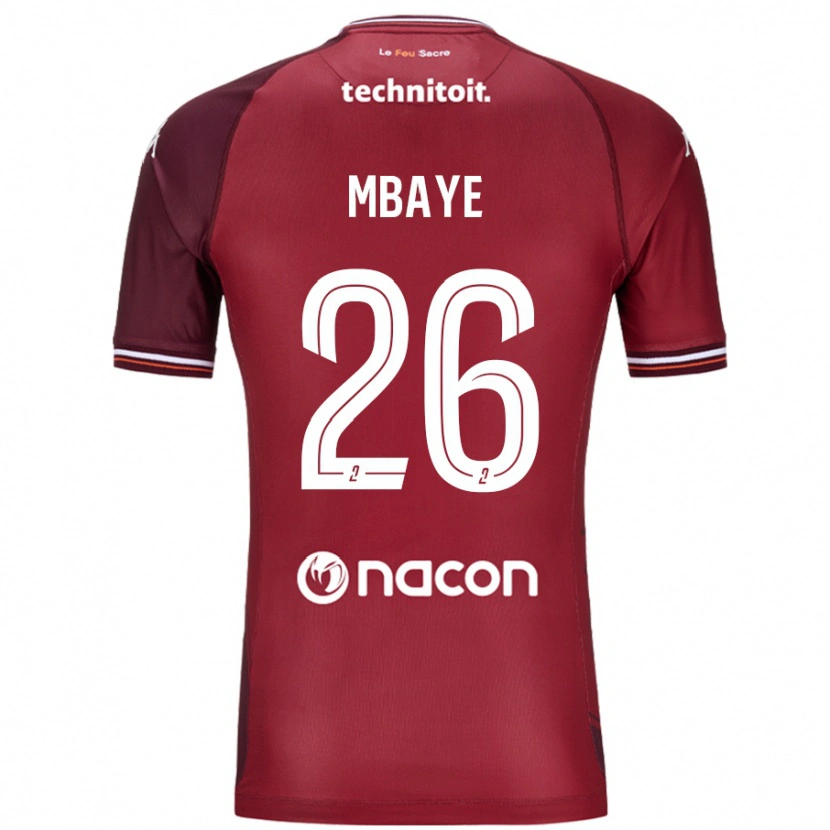 Danxen Bambino Maglia Malick Mbaye #26 Rosso Granata Kit Gara Home 2024/25 Maglietta