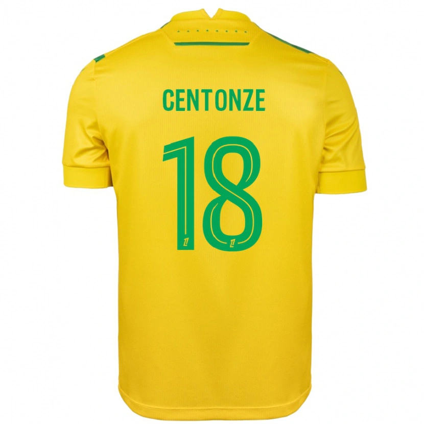 Danxen Bambino Maglia Fabien Centonze #18 Giallo Verde Kit Gara Home 2024/25 Maglietta
