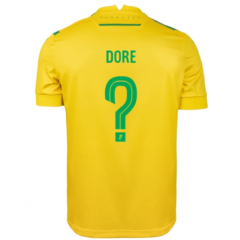 Danxen Bambino Maglia Louis Dore #0 Giallo Verde Kit Gara Home 2024/25 Maglietta