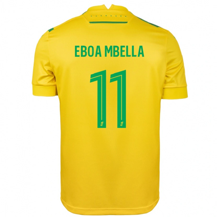 Danxen Bambino Maglia Eden Eboa Mbella #11 Giallo Verde Kit Gara Home 2024/25 Maglietta