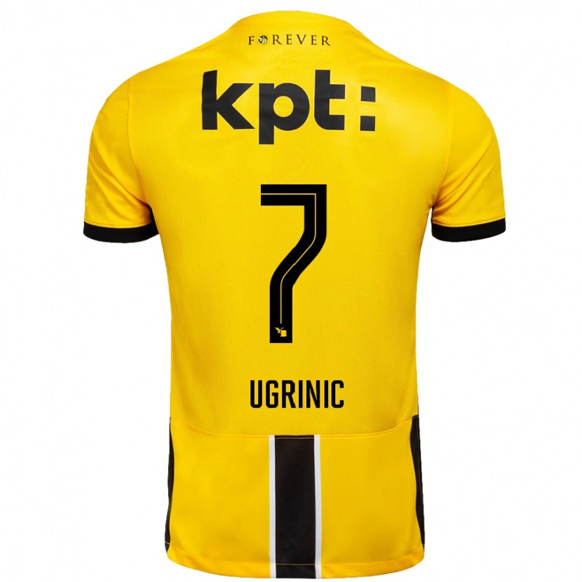 Danxen Bambino Maglia Filip Ugrinic #7 Giallo Nero Kit Gara Home 2024/25 Maglietta