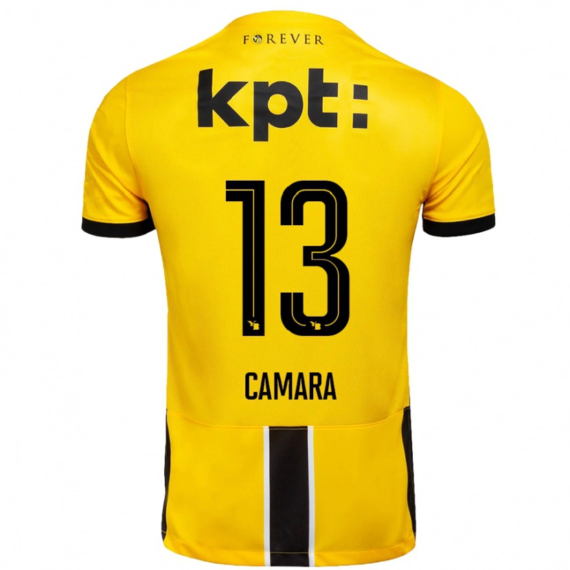 Danxen Bambino Maglia Mohamed Camara #13 Giallo Nero Kit Gara Home 2024/25 Maglietta